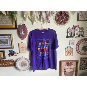 90's vintage Howllelujah Chorus wolf religious colorful punny bible verse tee sh